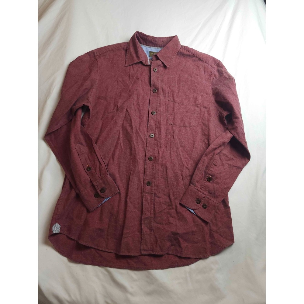 J.L. Powell Button Down Shirt Mens Medium Maroon Flannel Casual Gorpcore Utility